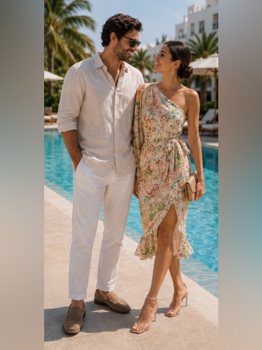 HEMANT AND NANDITA Veena Dress in Nude Small